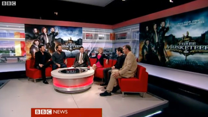 The Three Musketeers cast, BBC Breakfast